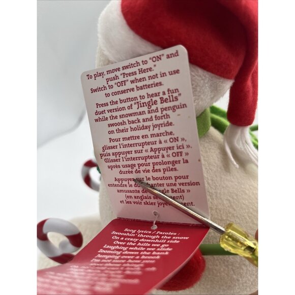 Christmas Hallmark Jingle Pals Swooshin 2012 Musical Skiing Snowman W/tag Work - Picture 15 of 15